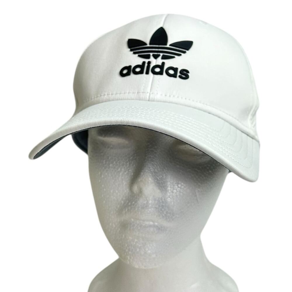 Adidas Hat Baseball Cap Snap Back Adjustable White Black